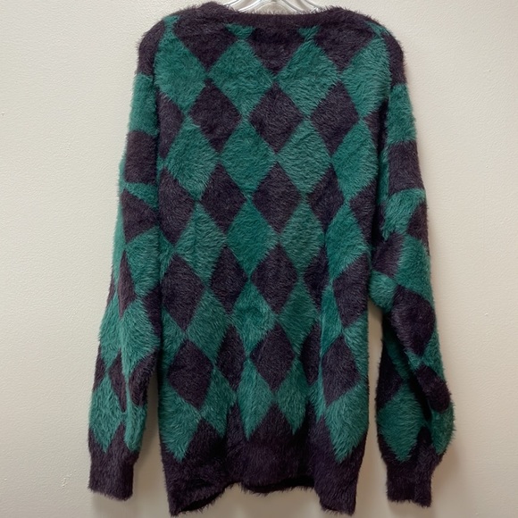 New Men’s AJOBYAJO Harlequin Check Crew Neck Sweater!!🔥🔥🔥 - Picture 10 of 16